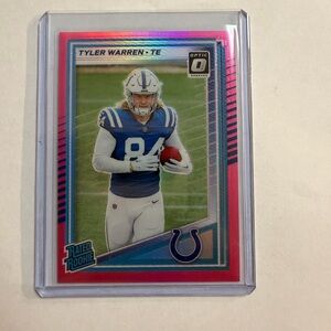 🔥 2025 Panini Donruss - Rated Rookie Tyler Warren #337 Optic Preview Pink (RC)